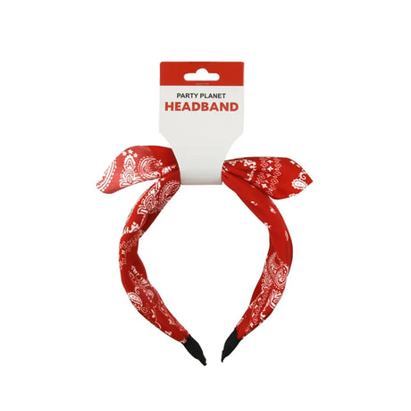 Party Planet Red Retro Printed Headband PP51380