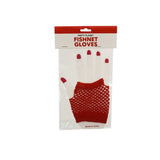 Party Planet Red Short Fishnet Gloves A219874