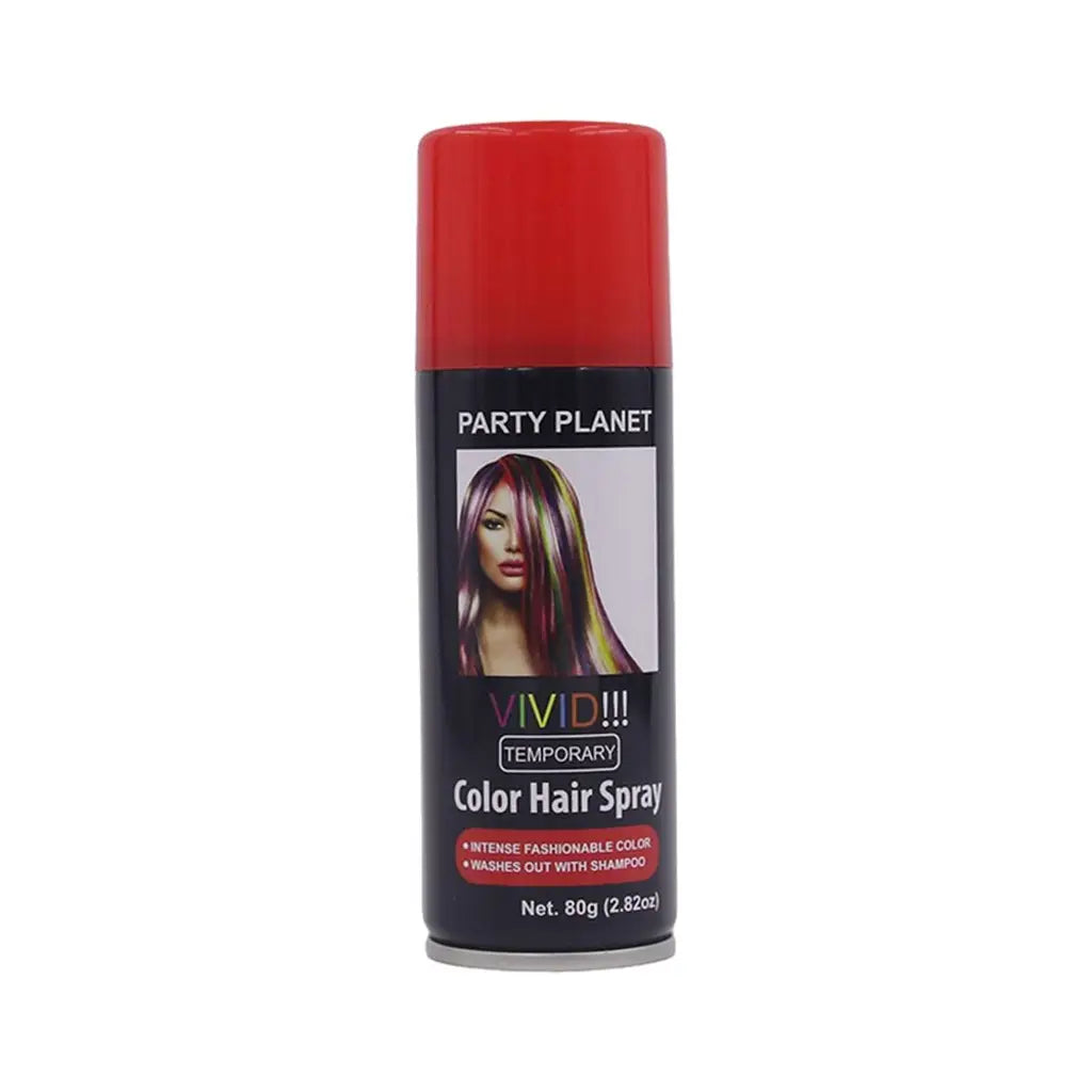 Party Planet Red Temporary Hair Spray 80g PP19727