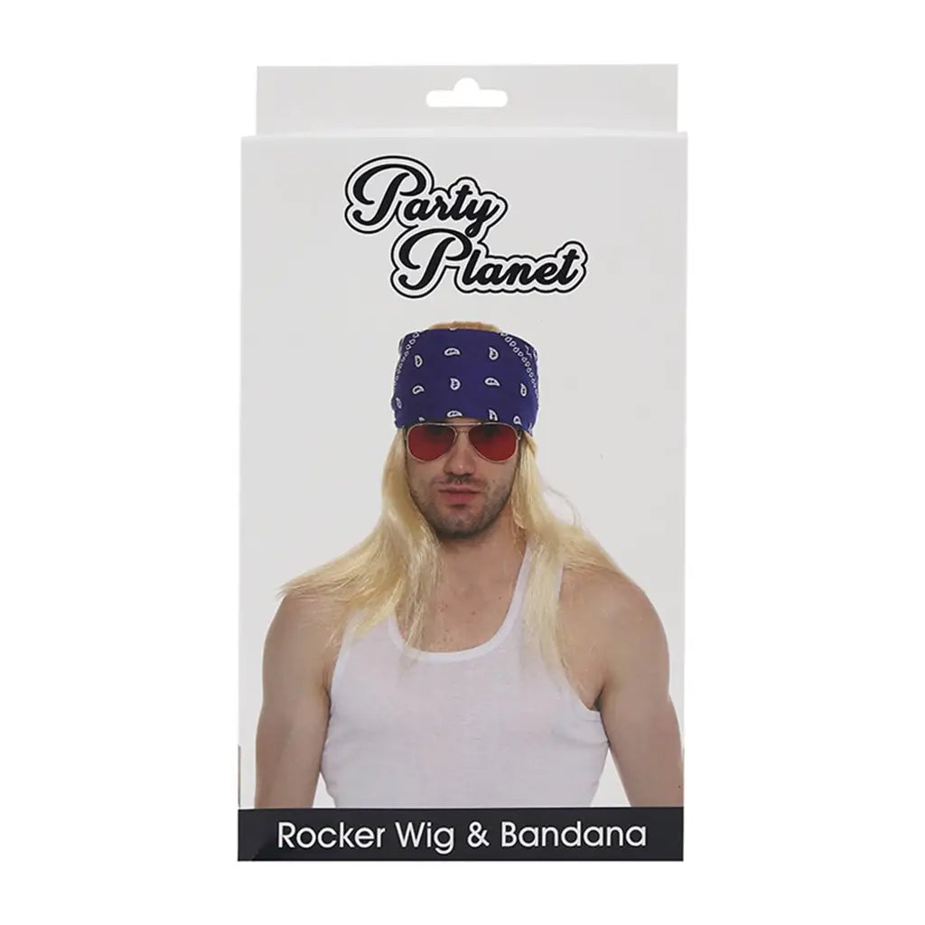 Party Planet Rocker Wig & Bandana PP28033