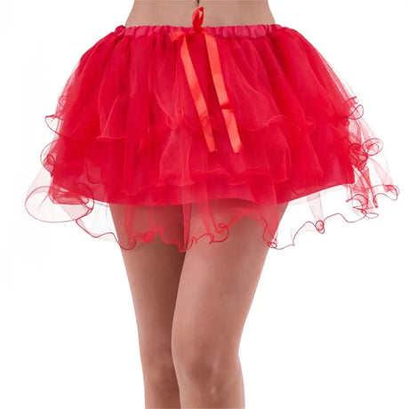 Party Planet Ruffled Edge 4 Layer TuTu Red 36cm PP21062