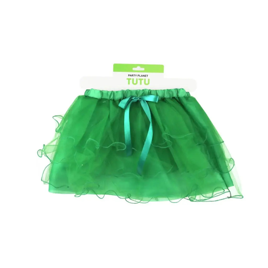 Party Planet Ruffled Edge 4 Layer Tutu Green 36cm PP21116