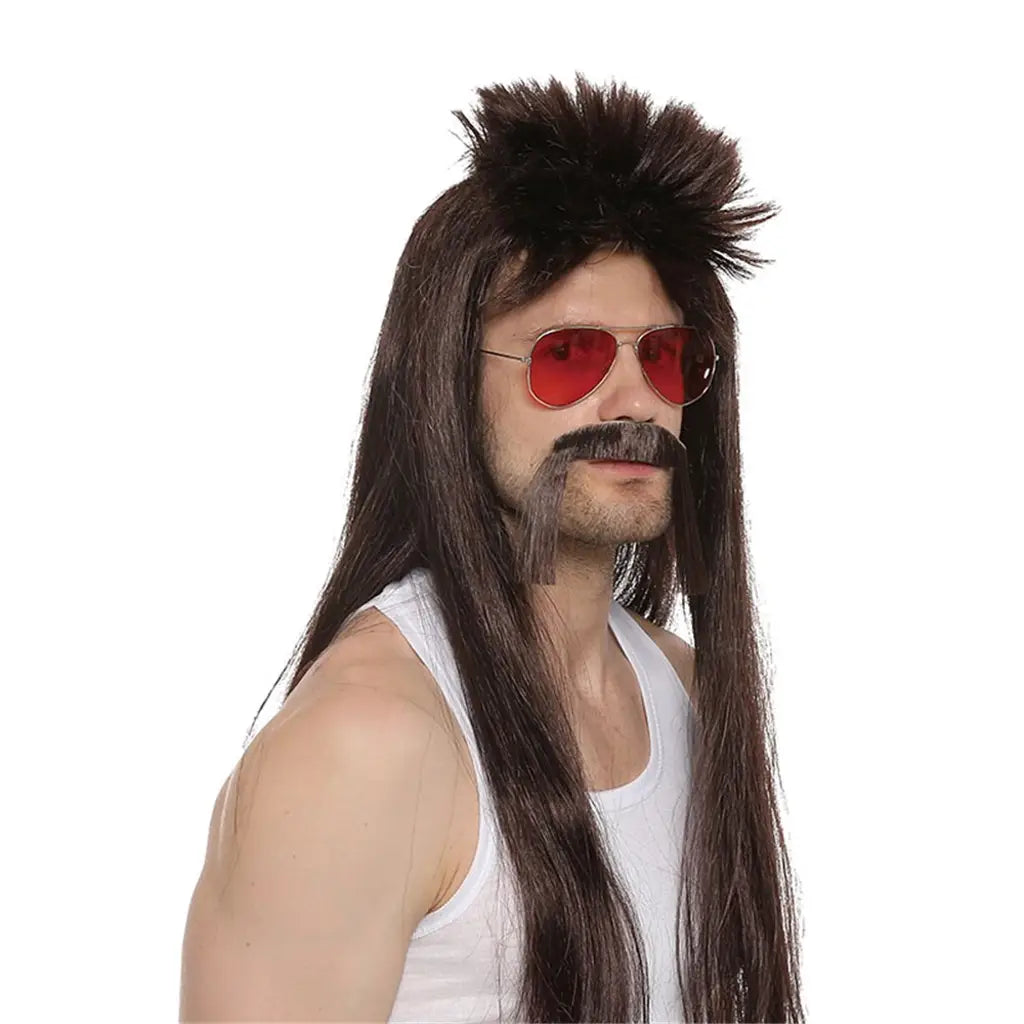 Party Planet Trucker Wig & Moustache PP27999