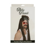 Party Planet Trucker Wig & Moustache PP27999