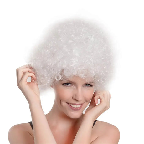 Party Planet White Afro Wig A96529