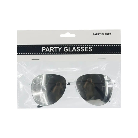 Party Planet White Aviator Glasses A188392