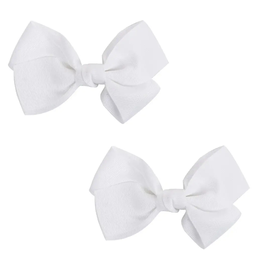 Party Planet White Bow Hair Clip 2PK PP11377