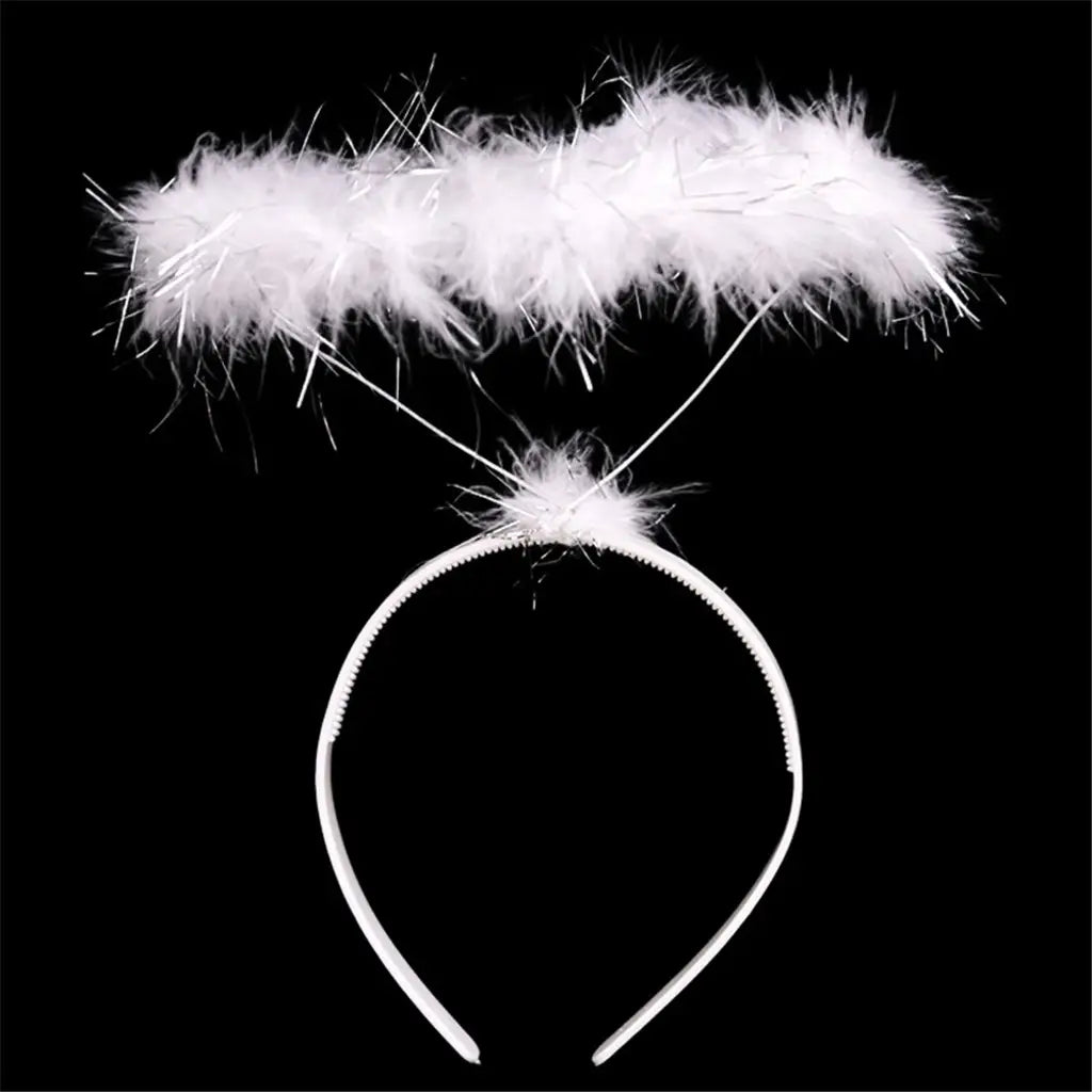 Party Planet White Feather Angel Halo Headband A246429-F