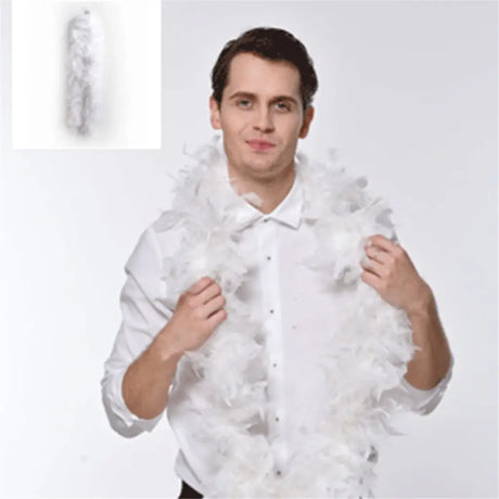 Party Planet White Feather Boa A104262-F