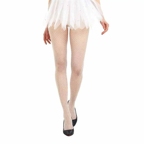 Party Planet White Fishnet Stockings Tights A211717