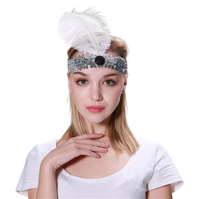 Party Planet White Flapper Headband A96475-F