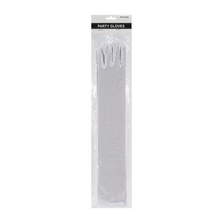 Party Planet White Long Stain Gloves A96512