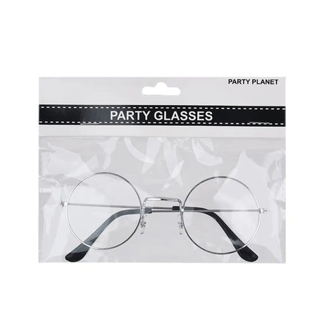 Party Planet White Round Hippie Glasses PP11490