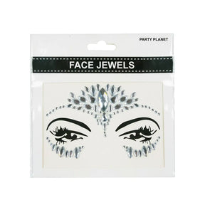 Party Planet White Stick On Face Jewellery PP11599