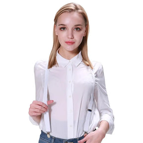 Party Planet White Suspenders A96444