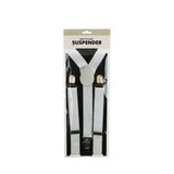 Party Planet White Suspenders A96444