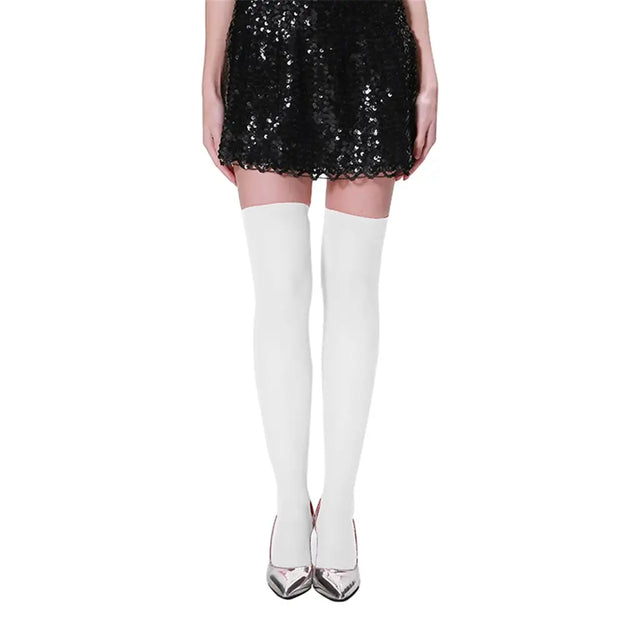 Party Planet White Thigh High Stockings A96505