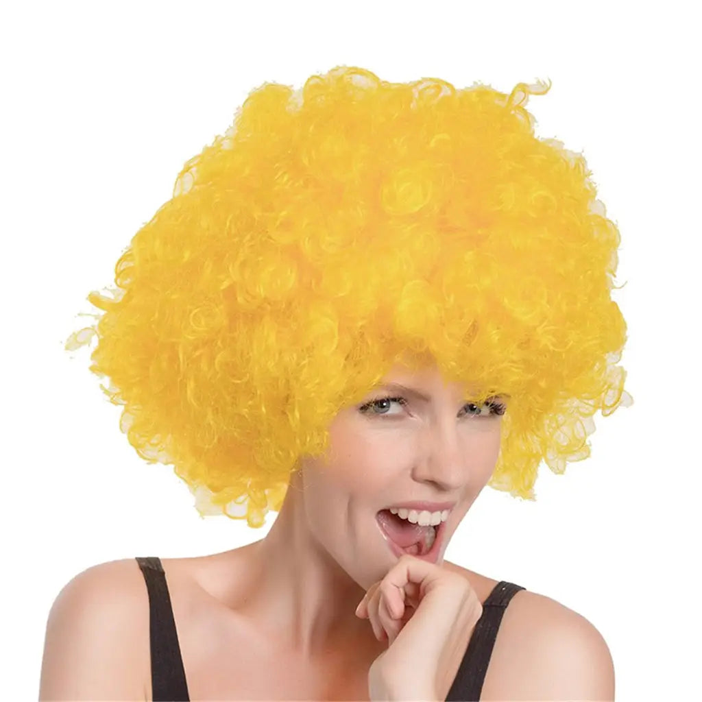 Party Planet Yellow Afro Wig A96796