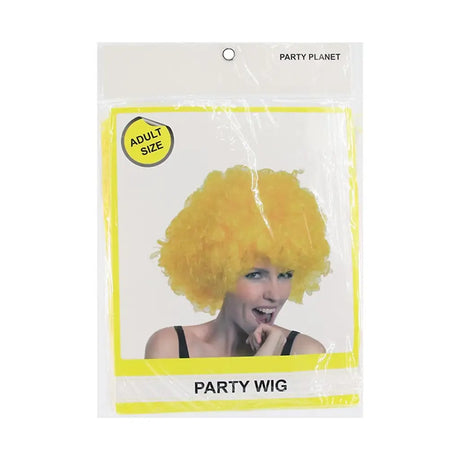 Party Planet Yellow Afro Wig A96796