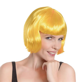 Party Planet Yellow Bob Wig A96802