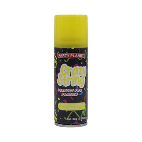 Party Planet Yellow Crazy Silly Wacky Party String 80g PP19659