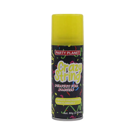 Party Planet Yellow Crazy Silly Wacky Party String 80g PP19659