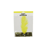 Party Planet Yellow Flapper Headband A96741-F