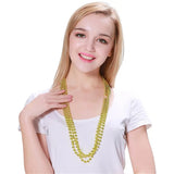 Party Planet Yellow Gold Party Necklace 80cm 3Pk  A100189