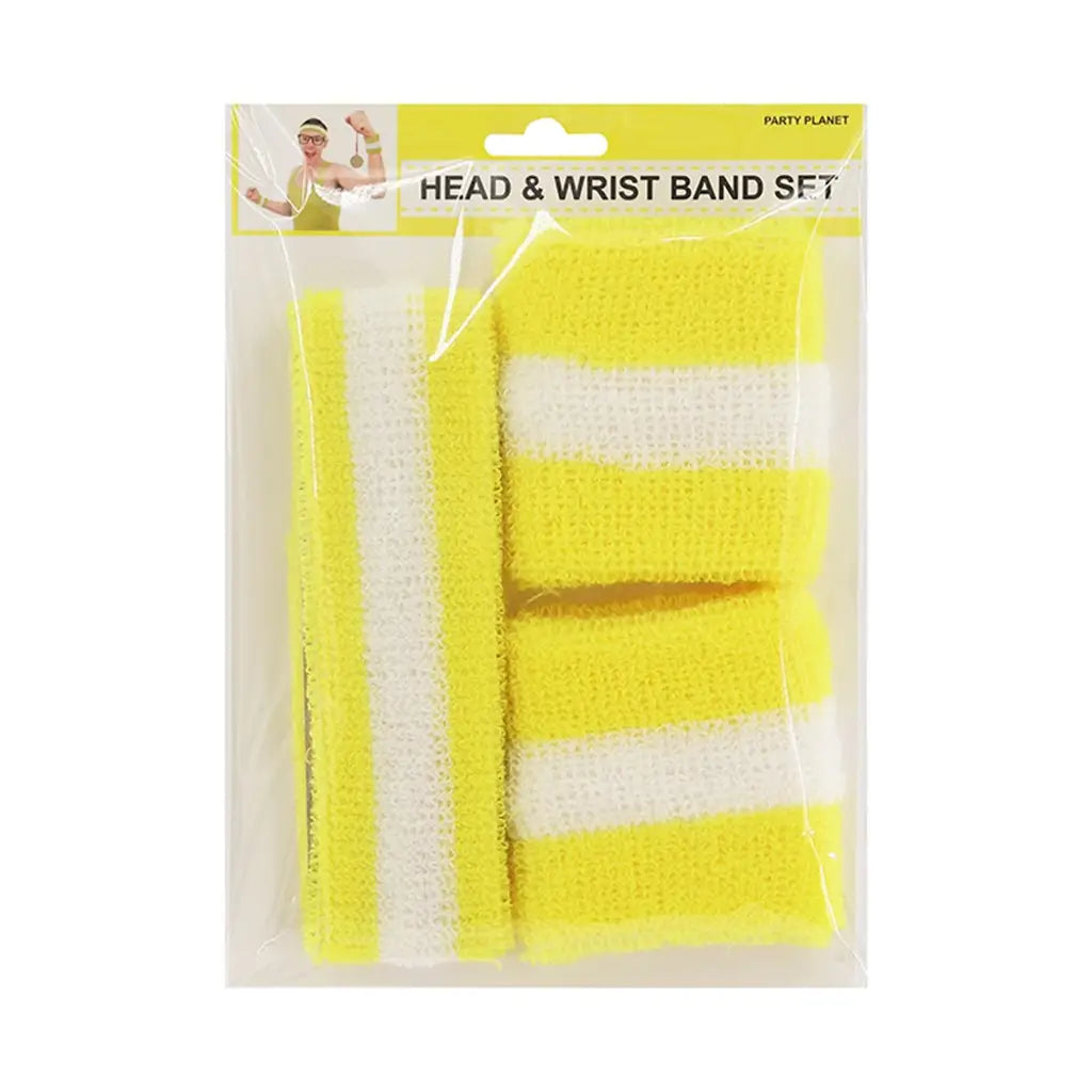 Party Planet Yellow Headband & Wristband 2Pk A112007