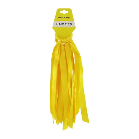 Party Planet Yellow Tassel Hair Ties 2Pk PP89303