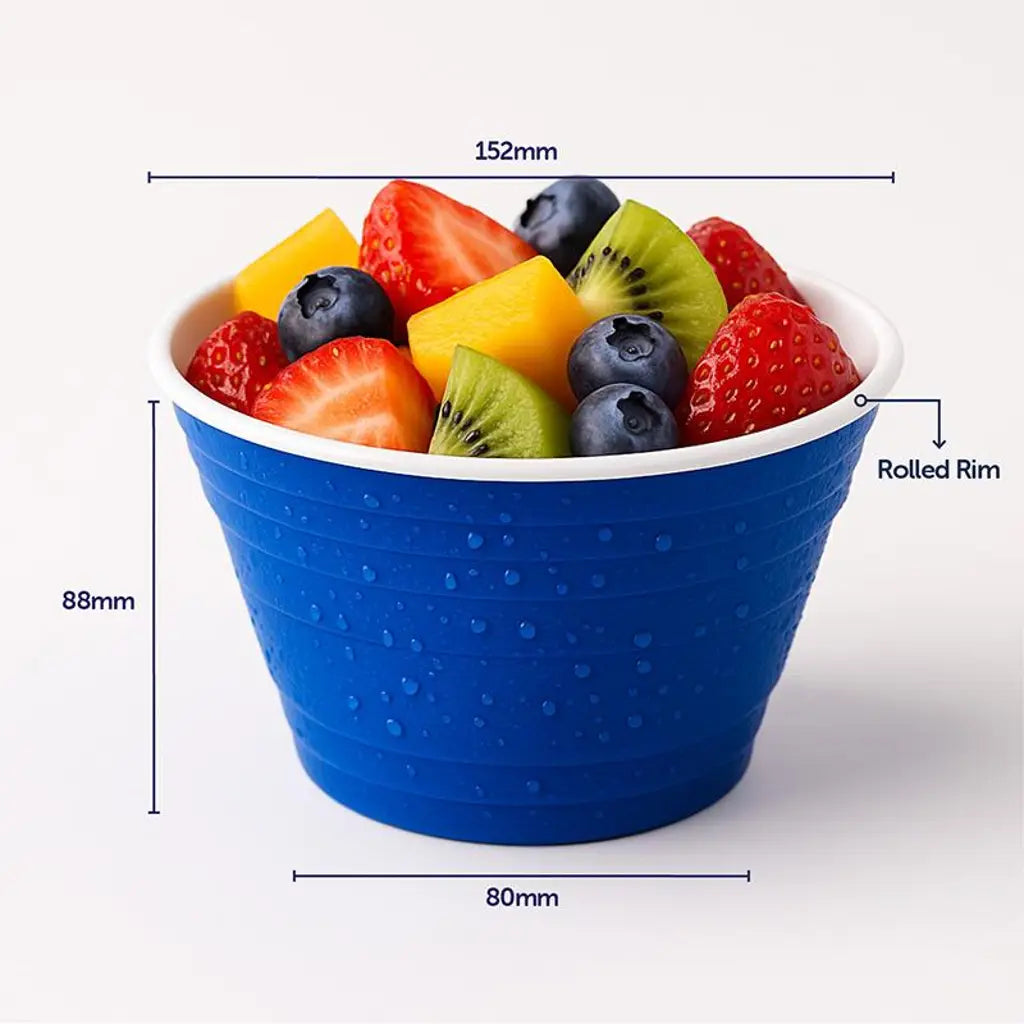Partyware Drinkware Reusable Plastic Bowl American Blue 850ml 284160