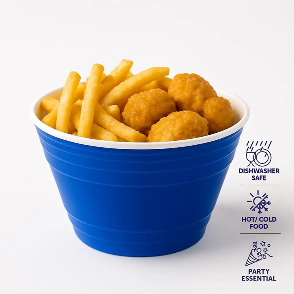 Partyware Drinkware Reusable Plastic Bowl American Blue 850ml 284160