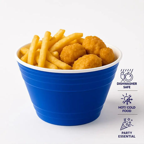 Partyware Drinkware Reusable Plastic Bowl American Blue 850ml 284160