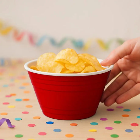 Partyware Drinkware Reusable Plastic Bowl American Red 850ml 284153