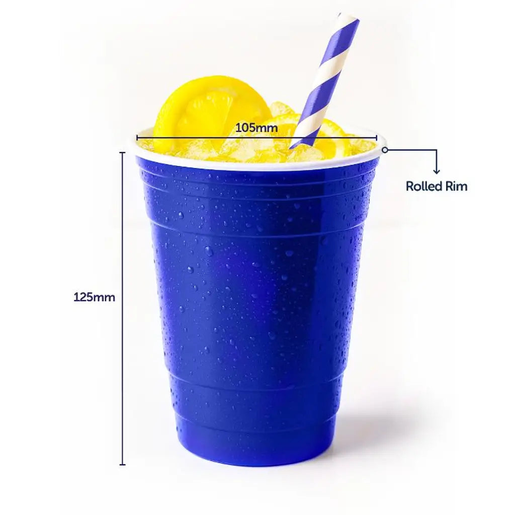 Partyware Drinkware Reusable Plastic Cup American Blue 500ml 263882