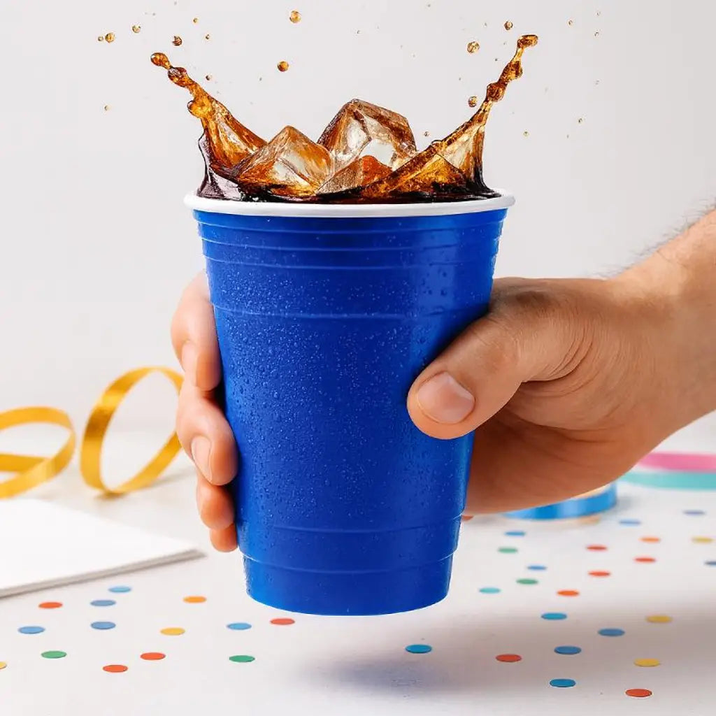Partyware Drinkware Reusable Plastic Cup American Blue 500ml 263882