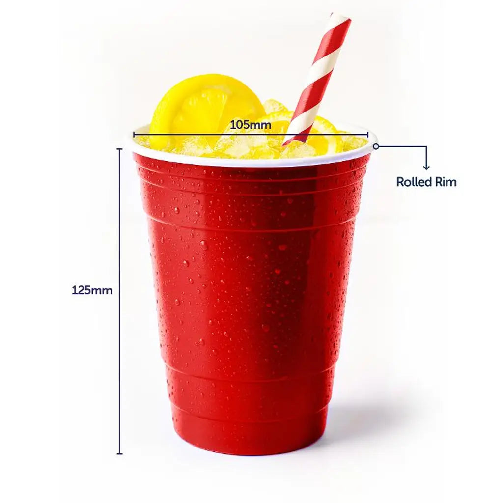 Partyware Drinkware Reusable Plastic Cup American Red 500ml 263875