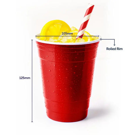 Partyware Drinkware Reusable Plastic Cup American Red 500ml 263875