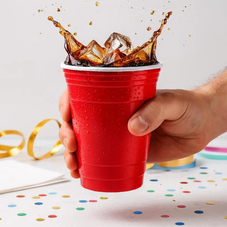 Partyware Drinkware Reusable Plastic Cup American Red 500ml 263875