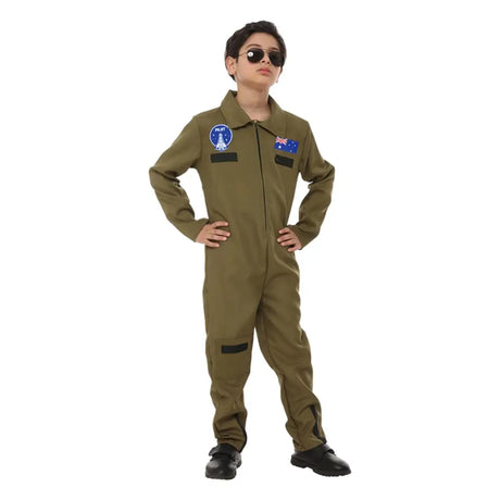 Pilot Costume Size XXL Including Jumpsuit, Glasses PP79229-XXL