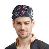 Pirate Black Bandana Head Scarf With Skull A157039