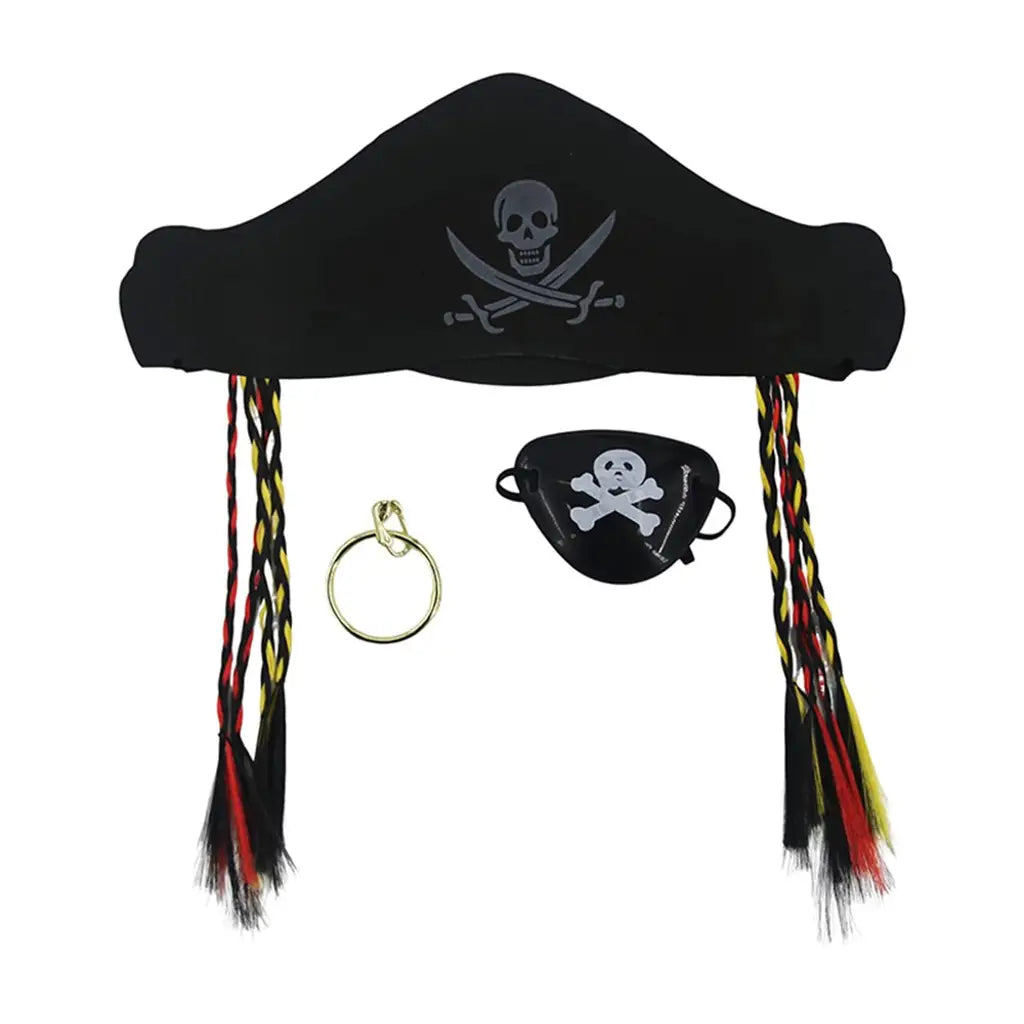 Pirate Hat Earring Eye Patch Combo Pack A137260