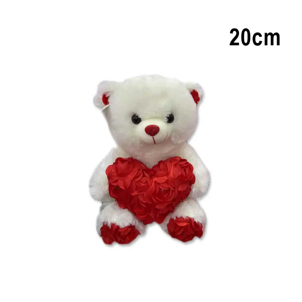 Plush Bear Rose Heart 20cm K220606
