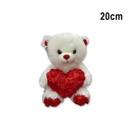 Plush Bear Rose Heart 20cm K220606