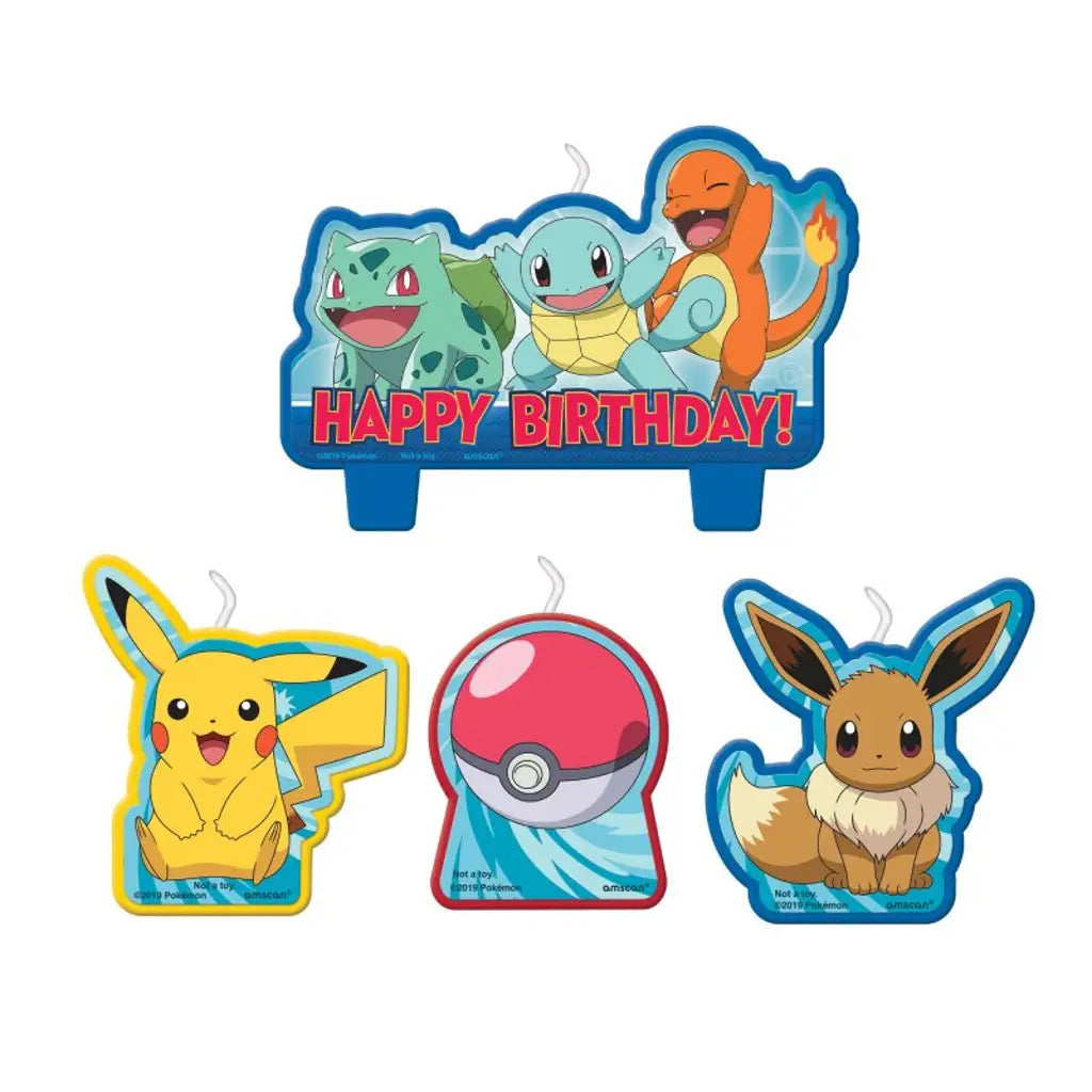 Pokemon Classic Happy Birthday Candle Set 4Pk 172408