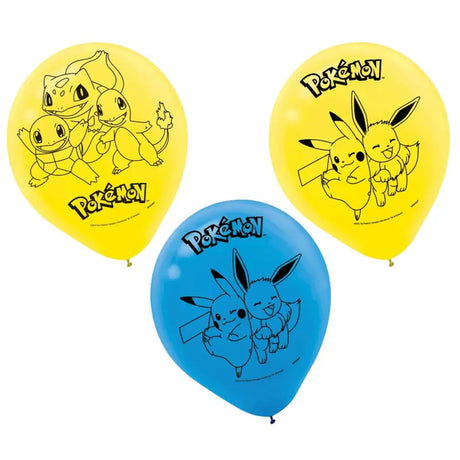 Pokemon Classic Latex Balloons 30cm 6Pk 112408