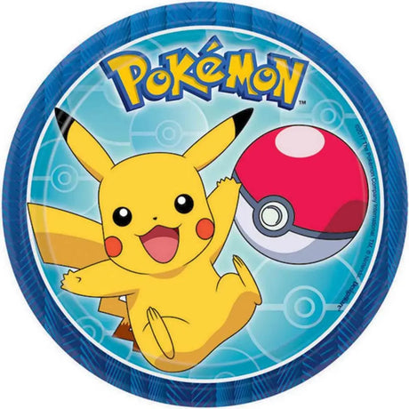 Pokemon Classic Round Paper Plates 17cm 8Pk 88056793