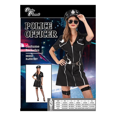 Police Officer Costume Including Dress, Handcuff PP25124