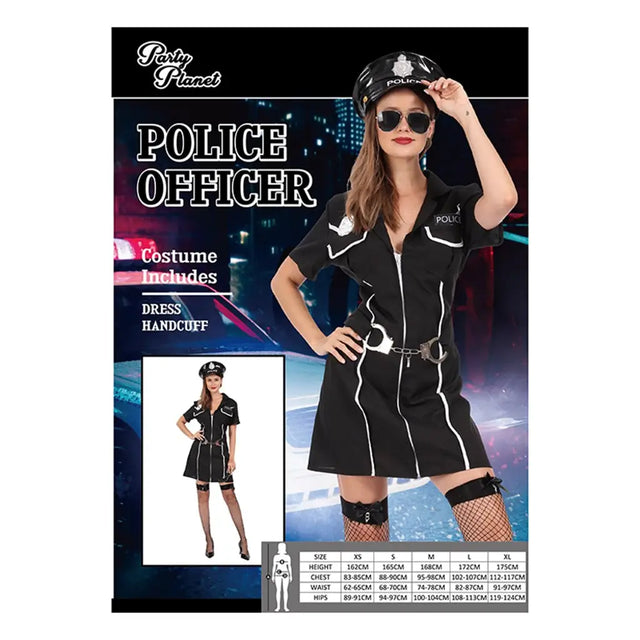 Police Officer Costume Including Dress, Handcuff PP25124
