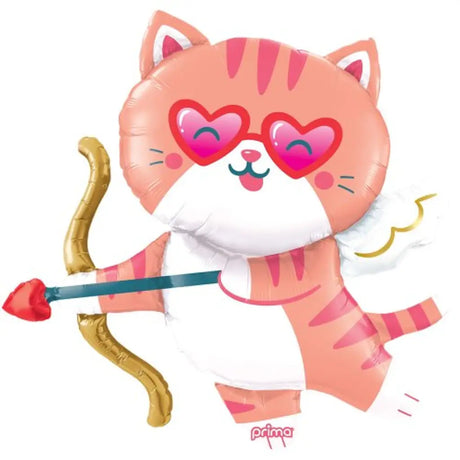 Prima Foil Balloon Cute Cat Cupid 38in P634257